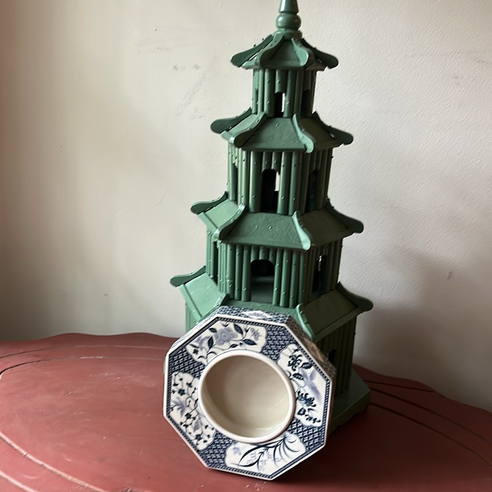•VINTAGE MIDCENTURY CHINOISERIE CHIC PLANTER MAXIMALIST GARDEN•